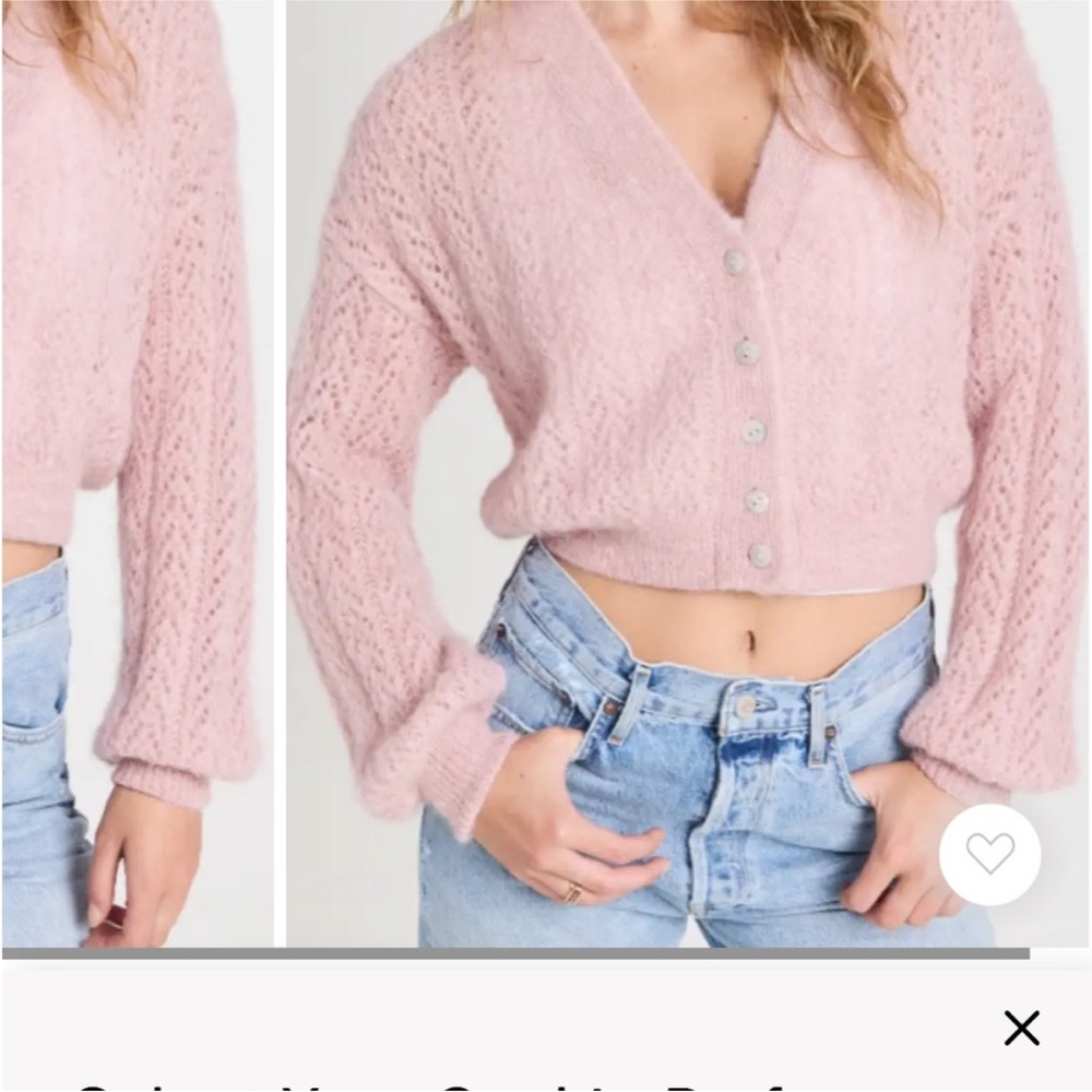 Free People Amelia cardigan alpaca wool gray M - Picture 6 of 6